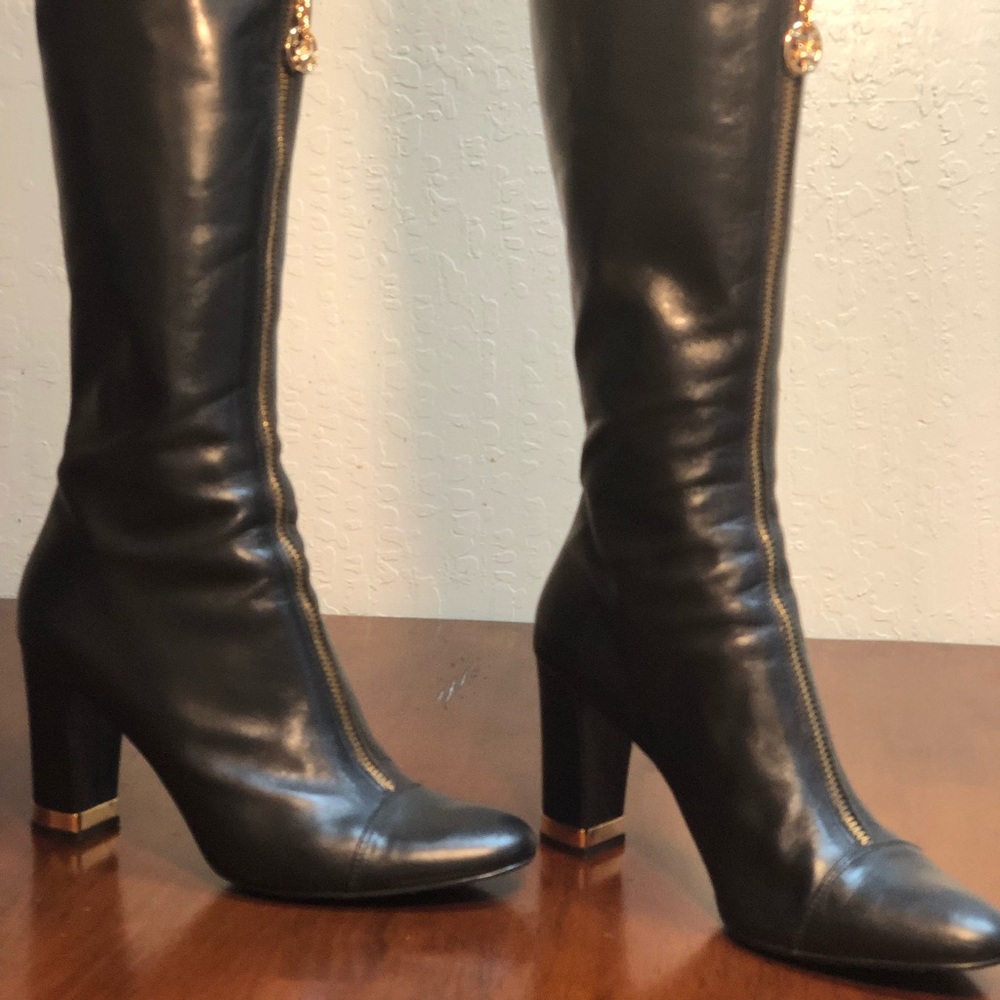 Black knee high boots